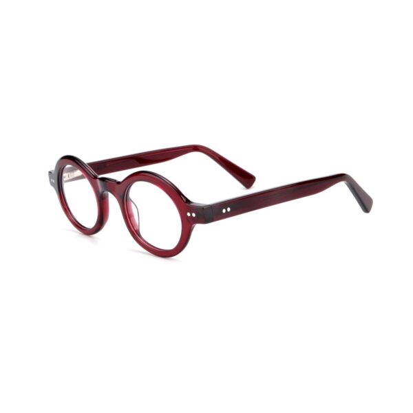 LT1114 2024 New Round Black Unisex Acetate Optical Frames by Leading Glasses Factory - immagine 2