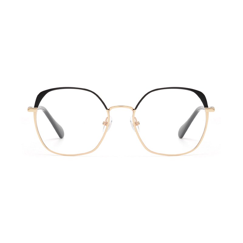 Joysee 2021 4260 hot sell fashion high quality eyewear full rim ladies myopia glasses clear lens double color metal frame