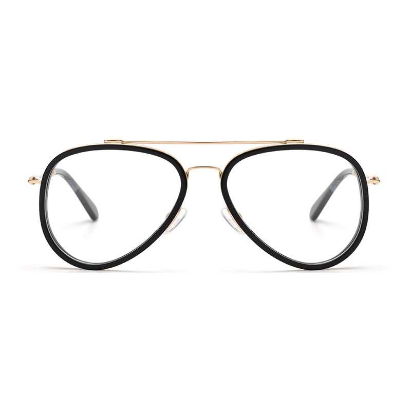 Joysee 2021 1305 Popular Classical pilot style frame Acetate & Metal optical eyeglasses