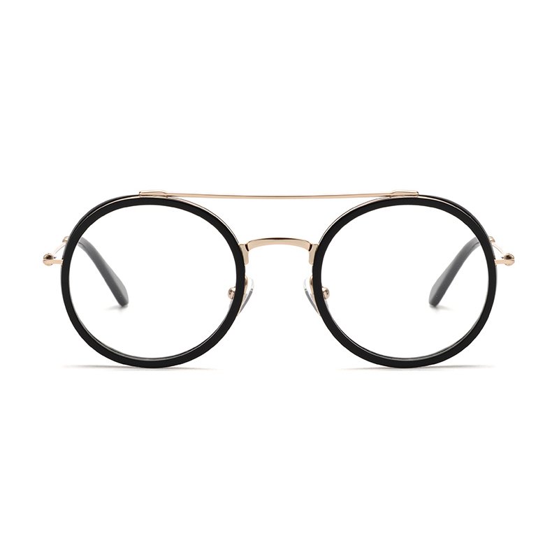 Joysee 2021 1304 Retro Classical circle frame metal & acetate glasses full-rim eyeglasses