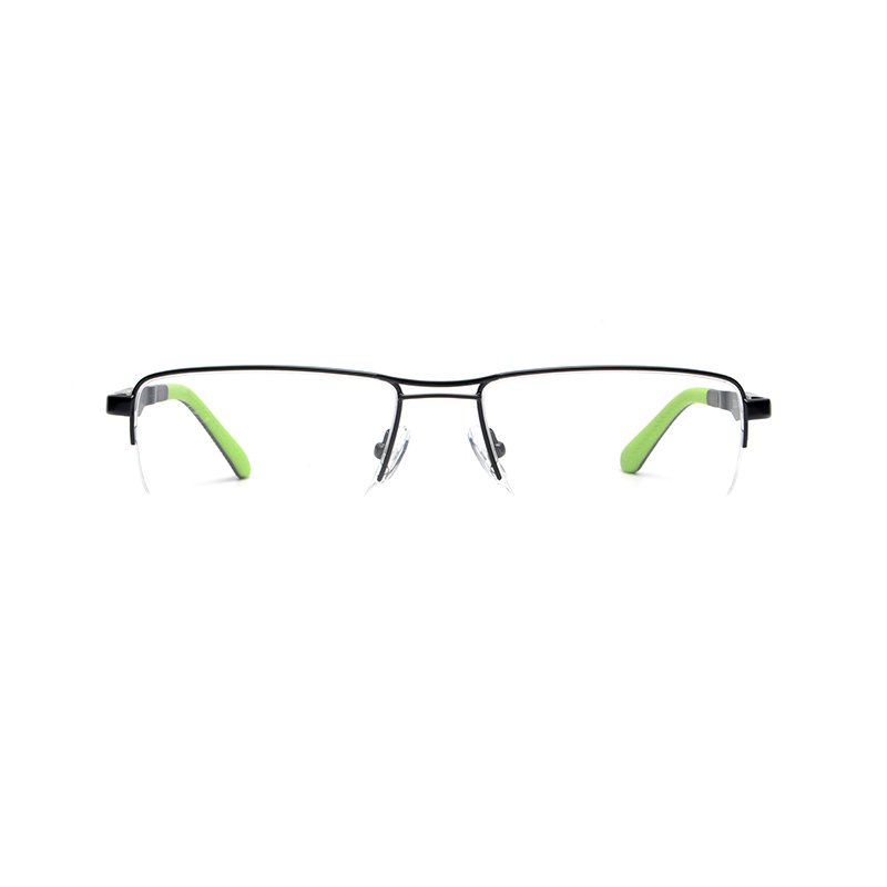 Joysee 2022 LT2030 Semi frame metal eyewear colorful temple fashion design eyeglasses wholesale-L